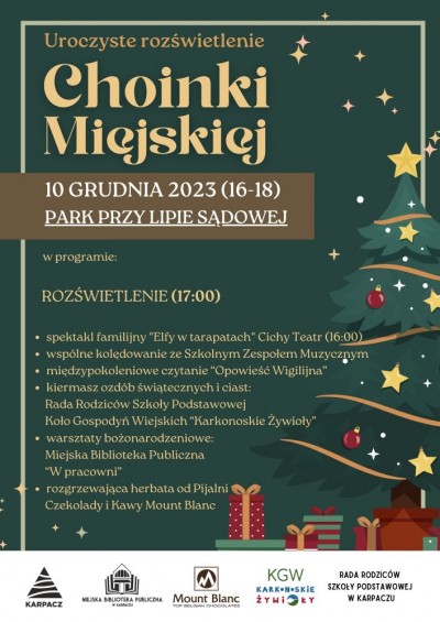 Uroczyste rozświetlenie Choinki Miejskiej