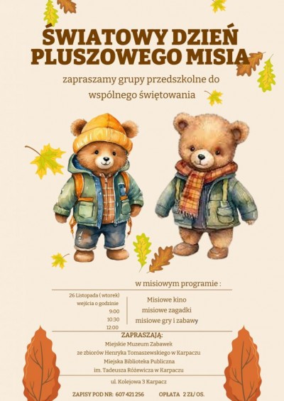 Światowy Dzień Pluszowego Misia
