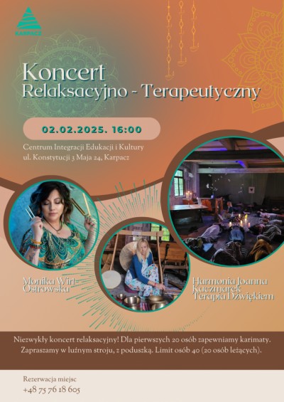 Koncert relaksacyjno-terapeutyczny - misy, gongi, kamertony i kryształowa Harfa