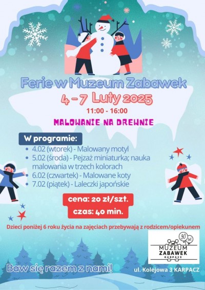 Ferie w Muzeum Zabawek - warsztaty dla dzieci