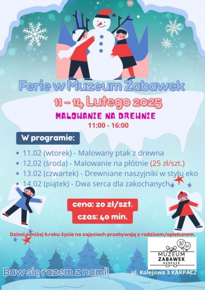 Ferie w Muzeum Zabawek - warsztaty dla dzieci