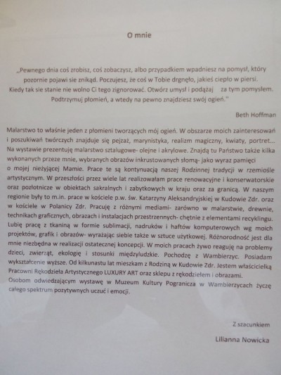Wernisaż wystawy prac Barbary Nowickiej