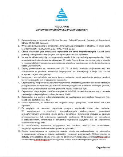 Zimowe wędrówki z przewodnikiem