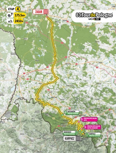 83. Tour de Pologne - Etap 4 - Żagań – Karpacz