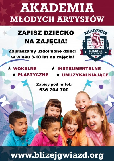 Akademia Młodych Artystów  zaprasza na zajęcia