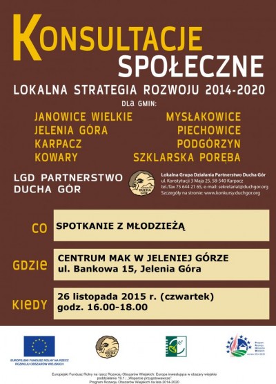 KONSULTACJE SPOŁECZNE - spotkanie z młodzieżą