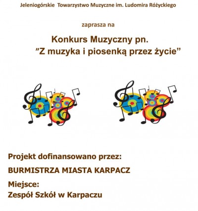 Konkurs Muzyczny „Z muzyką i piosenką przez życie”