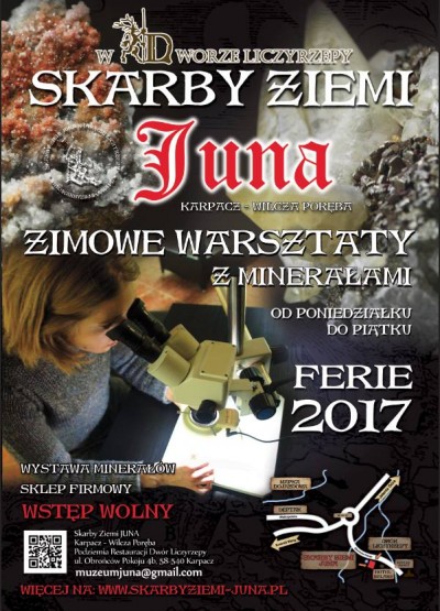 Zimowe warsztaty z mierałami w Skarbach Ziemi JUNA