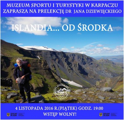 Zaproszenie na prelekcję pt. Islandia...od środka