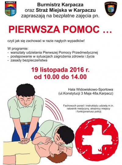 Bezpłatne zajęcia z udzielania PIERWSZEJ POMOCY