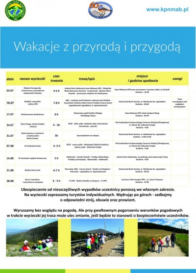 Wakacje 2019 w Karkonoskim Parku Narodowym