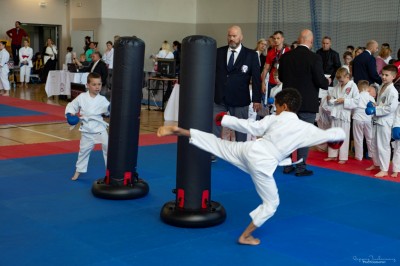 Rozgrywka karate w kategorii chłopców