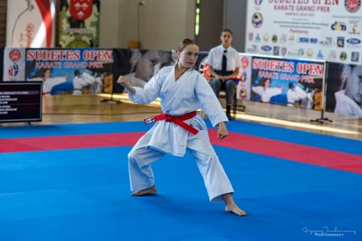 Uczestniczka zawodów karate