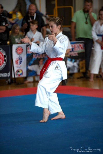 Uczestniczka zawodów karate