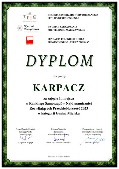 Karpacz na podium rankingu Zrównoważonego Rozwoju JST