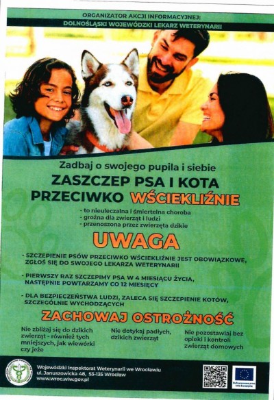 Wścieklizna - śmiertelne zagrożenie dla ludzi i zwierząt.