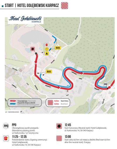 Utrudnienia w ruchu 82.Tour de Pologne etap 2 Karpacz - Karpacz 5 sierpnia 2025