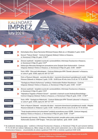 KALENDARZ IMPREZ - LUTY