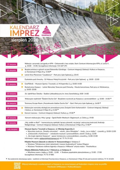 KALENDARZ IMPREZ - SIERPIEŃ